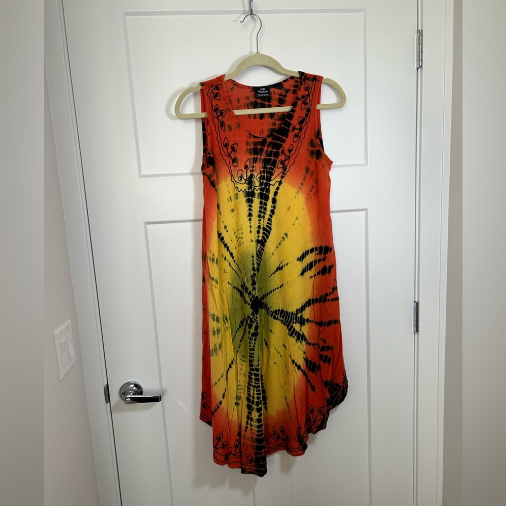 Large/XL flowy boho tie dye dress